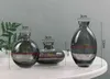 3pcs classique créatif mini vase de qualité supérieure verre transparent maison déco salon bouteilles de réactif fleur en gros 211215