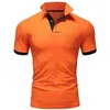 Man Polo Shirt Övning Märke Golf Polos Sommar Sommar Streetwear Casual Fashion Men Toppar Snabbtork Slim Short Sleeve Top 210401