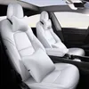 Original Car Custom seat cover Front seat/Rear seat for Tesla model 3 leather protector seat cushion Interior decoration 4 colors