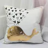 Singolo lato bronzo ananas cuore con lettere stile moderno copricuscino super morbido divano auto schienale comodino cuscino lombare/decorativo