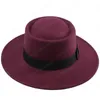 Automne et hiver femmes à large bord église Derby haut-de-forme Panama feutre Fedoras chapeau pour hommes laine artificielle style britannique casquette de Jazz