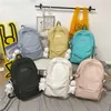 Casual Waterproof Nylon Women Bags School Backpack for Teenagers Girls Travel Backbag Mochilas Female Small Bookbag Kawaii Bag 210929