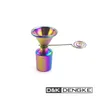 D&K 14mm Glass Bong Slide Rainbow Color Metal Joint Piece For Smoking Water Pipe Accessories 10mm 18mm male and female Stainless Steel Chrome Color Unbreakable Bowl