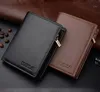 Wallets 2021 Men Short Leather Pu Purse Mens Zipper Money Bag Card Holder Porte Feuille Coin Pocket Billetera Male1