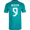 21 22 Real Madrid Futebol Jerseys Curta casa Away Terceiro Kits 2021 2022 Alaba Hazard Zidane Benzema Camisa de Futebol Calças Camiseta de Futbol Homens Crianças Conjuntos