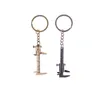 Keychains Unique Special Simulation Model Slide Ruler Zinc Alloy Mini Vernier Caliper Key Chain Ring Decor Student Amateur