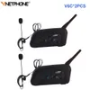 V6C Bluetooth Walkie Talkie Talkie Casque Interphone DeplueX 1200m Football Arbitre Arbitrage Earhaise Écouteur Monaual Headset casque