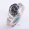 Wristwatches Sapphire Crystal 40MM Gradient Black Blue Date Dial Men's Watch Luminous Marks MIYOTA Automatic Movement