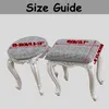 Chair Covers 1pc Square Stool Seat Make Up Slipcover For Dressing Table Bedroom Living Room Elastic Furniture Protector