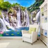 3D-muurschildering behang waterval houten brug landschap woonkamer slaapkamer keuken decoratie muur papier op maat Mooie wallpapers