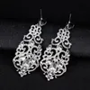 Gorgeous Chandelier Wedding Long Earring for Women Clear Color Crystal Bridesmaid Drop Earrings Party Jewelry BA039