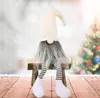 Noel Cüceler Süslemeleri El Yapımı İsveç Tomte Uzun Bacaklar Ile İskandinav Heykelcik Peluş Bebek SN3228