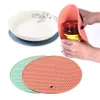 Silicone Heat Resistant Coasters,Cup Insulation Mat, Tableware Potholders Insulation, Non Slip, Flexible, Durable, Economic