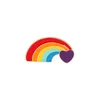 Regenboog hartpatroon kraag broches Korean banner gebaar legering school uniform badge accessoires student tassen hoed verf pins orn276p