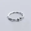 Cluster Rings for Women 925 Sterling Silve Opening Justerbar enkel koreansk bröllopsförlovningsring GIRLT JAMEBELLERY8222275