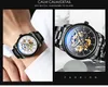 Moda dos homens Calendário de Negócios Relógios Homens Luxo Azul Aço Inoxidável Malha De Malha De Quartz relógios de pulso