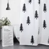 Shower Curtains Polyester Separate Curtain Tree Waterproof Plant Thicken Washable Rideau Douche Bathroom Decor DE50YL