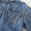 Cappotto per ragazza Giacca di jeans tinta unita per ragazze Primavera Autunno Cappotto per bambini Capispalla Stile casual Abbigliamento per bambini Ragazza 210412