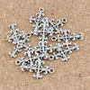 200 pendenti con ciondoli a forma di croce di fiori in filigrana che realizzano braccialetti, collane, accessori fai da te 14x23 mm