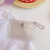 Блеск прозрачная карта чехол женский мода водонепроницаемый PVC кошелек монеты небольшой свежий документ защитный чехол унисекс