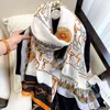 Sciarpe Sciarpa di cotone per le donne inverno caldo viscosa arancione arancione pois stampa designer moda pashmina scialle sciarpe