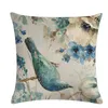 Cushion/Decorative Pillow Blue Flower And Bird Series Cushion Decorative Pillows Home Decor Throw Decorations Sofa