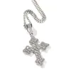 Gioielli di lusso CZ Diamond Diamond Gemstone Cross Pendant Pendente Fortunato Donne Collana da uomo per il regalo del partito