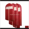 Boîtes Poubelles Ménage Organisation Maison Jardin Ménage Trois-Nsional Manteau Fourrure Vêtements Er Long Downjacket Daim Poussière Sac De Rangement Vêtements