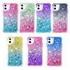 Gradient 3 in 1 PC TPU Bling Quicksand Glitter Phone Cases For Iphone 12 pro Max XS 6 7 8 Case