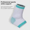 Support de cheville 1 paire attelle de sport bande anti-dérapante intégrée compression course basket-ball garde de protection