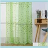 Zasłony Deco El Materiały Home GardenWindow Zasłona 1 PC Winorośli Liście Tulle Drzwi Drapy Panel Sheer Scarf Valanse Zasłony do salonu B