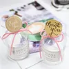 KRAFT PAPPER Kärlek tack tätande klistermärken dekorativ självhäftande bakning Diy handgjorda presentkakor godis taggar
