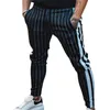 Men's Pants Men Stripe Side Pocket Trousers Mens Sport Gym Skinny Jogging Joggers Sweat Slim Fit Tracksuit Plus Size