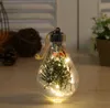 300 PCS 5 styles LED boule de Noël transparente décorations de Noël décorations d'arbre de Noël suspendus boule d'ampoule en plastique 7 * 7 * 11 cm SN2668