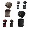 Mens Womens Winter Beanie Hats Sciarpa Set Warm Knit Hat Skull Cap Scaldacollo per uomo Donna con fodera in pile spesso Y21111