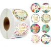 Verjaardagscadeau kleur dank u zelfklevende stickers 500 stks roll 1inch 1.5 inch 3,8 cm ronde label voor vakantie presenteert zaken