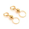 Hoop & Huggie Classic Exquisite Hollow Circle Drop Earrings For Women Top Quality Gold Color Beads Arab African Jewelry