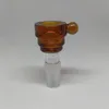 Hookah rökningsglasskål färgad 14mm 18 mm hanskålar bit tratt fogslipor för dab rigg bong