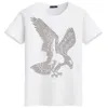 T-shirt manica corta stile Inghilterra T-shirt fantasia T-shirt fondo design aquila Stampa Estate Moda uomo solido MYDBSH 210716