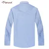 Mode Winter Herren Hemd Casual Solide Gestreift Warm Thermal Camicia Marke Schwarz Weiß Blau Bluse Große Größe 8XL 7XL 6XL 5XL XXXXL 210609