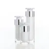 Bottiglie sottovuoto con pompa airless acrilica di lusso da 50G 50ML-Contenitori vuoti portatili per trucco cosmetico Contenitori per bottiglie con pompa per lozione