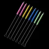 1000Pcs 4 Colors Straw Cleaning Brush Reusable Eco-Friendly Stainless Steel Drinking Straw Cleaner Brush Soft Hair Cleaning Tool