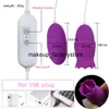Massaggio lingua leccata orale vibratori USB uovo vibrante punto G massaggio vaginale stimolatore del clitoride giocattoli del sesso per le donne giocattoli del sesso