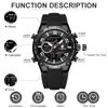 CHEETAH Men Watch Top Luxury Brand Sport Orologi al quarzo impermeabili Mens Cronografo Alarm Watch Dual Display Orologi maschili 210517