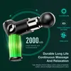 Mini LCD Massage Gun Pekskärm Djupvävnad Percussion Muscle Electric Massager Fascial Gun för smärtstillande kroppsmassage # 220214