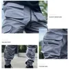 Biegowe spodnie Skinny Joggers Mężczyźni Siłownia Fitness Spodnie dresowe Multi-Pocket Trackants Spodnie Spodnie Bodybuilding Dna szkolenia