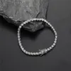 3mm Cubic Zirconia Tennis Armbanden Iced Out Chain Crystal Wedding Armband voor Vrouwen Mannen Goud Zilver Kleur Armband