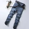 Men's Jeans High Quality Designer Ripped Jeans Hip Hop Rock Revival Jean Distressed Biker Slim Fit Motorcycle Luxury Denim for Men s Fashion Mans Pants
