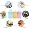 Klar plast Tom flaska 30ml 60ml Refillerbara resebehållare Kosmetiska flaskor med fliplock för toalettartiklar Vätskor Shampoo