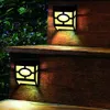 Luce calda LED Energia solare Retro Parete Lampada da recinzione da giardino Portico Decorazione esternailluminazione per 8 ore
